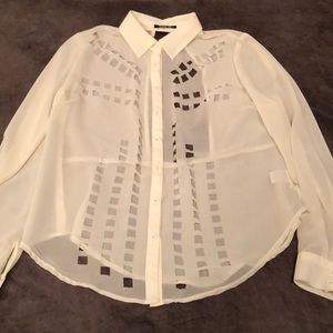 Medium Cream Button Down Top